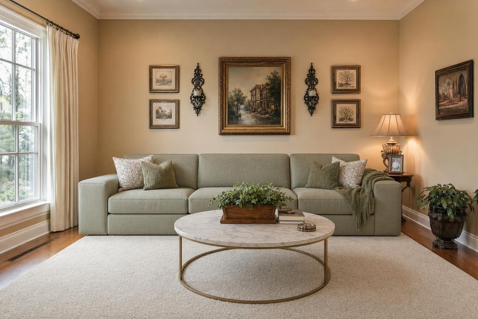 AI Industrial Living Room design by StableRender