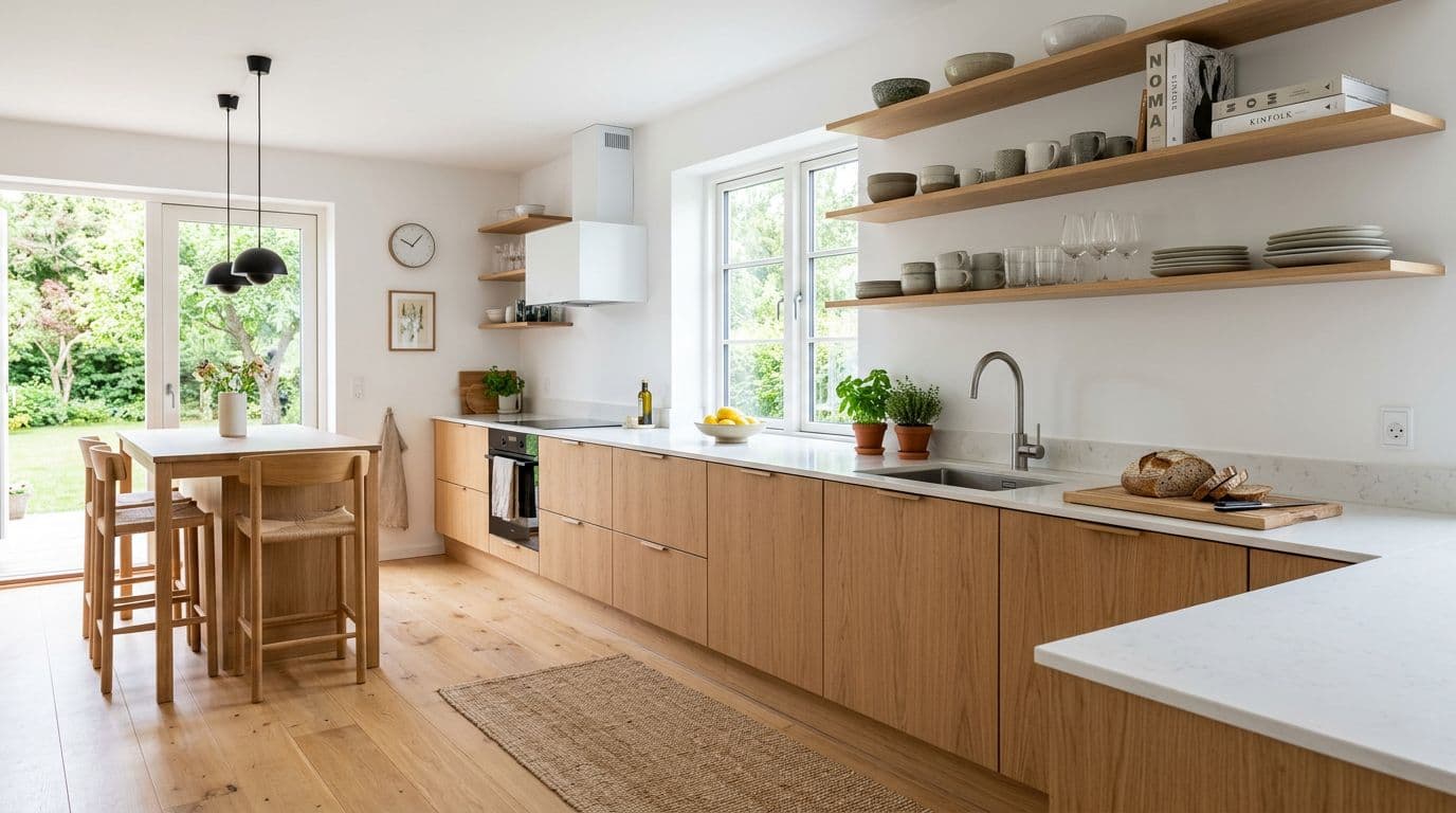 AI Scandinavian Kitchen design by StableRender